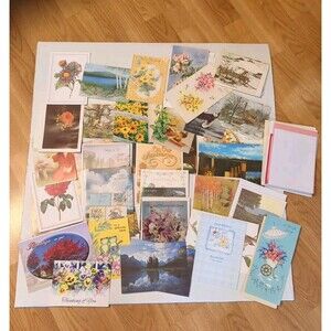 Vintage Greeting Card Lot Unused Envelopes 50 Cards Assorted Envelopes